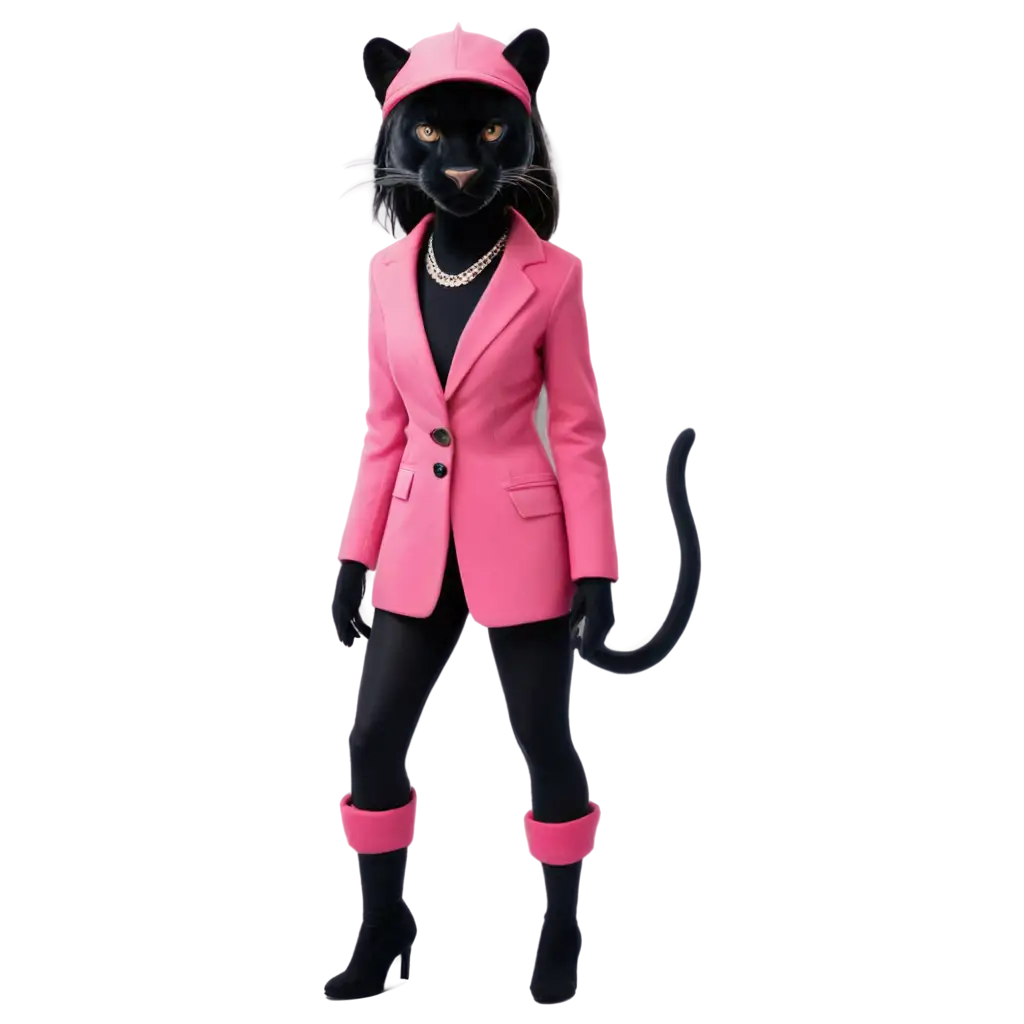 Panther-in-Pink-Fashion-Clothes-PNG-Image-for-Creative-Use-and-Digital-Projects