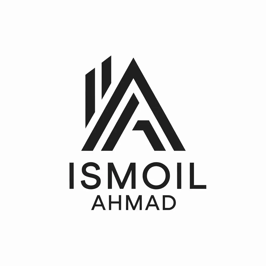 LOGO-Design-for-Ismoil-Ahmad-Minimalistic-Letters-Symbol-in-Others-Industry