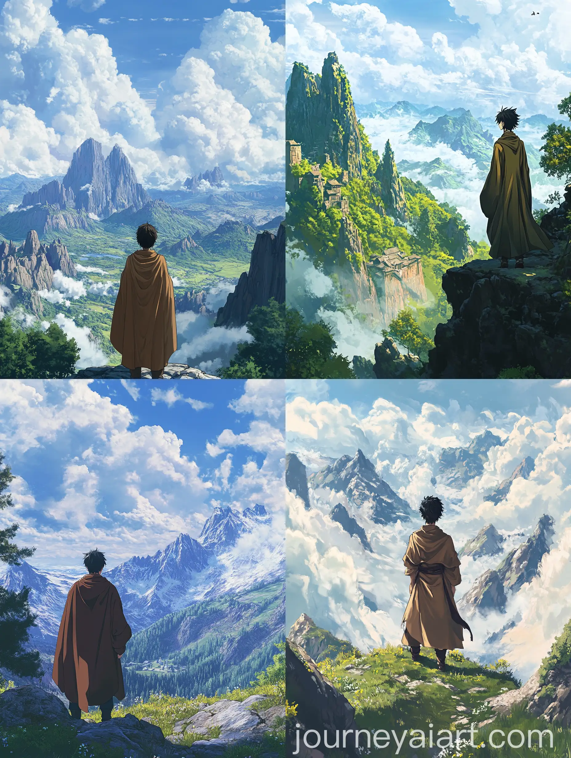 Young-Man-in-Brown-Robe-Overlooking-Vast-Kingdom-from-Hilltop