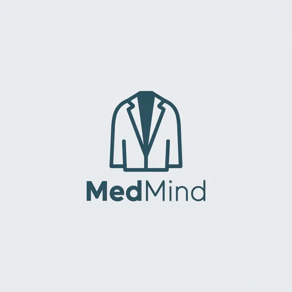 LOGO Design for MedMind White Medical Robe with Minimalistic Style for Medical and Dental Industry