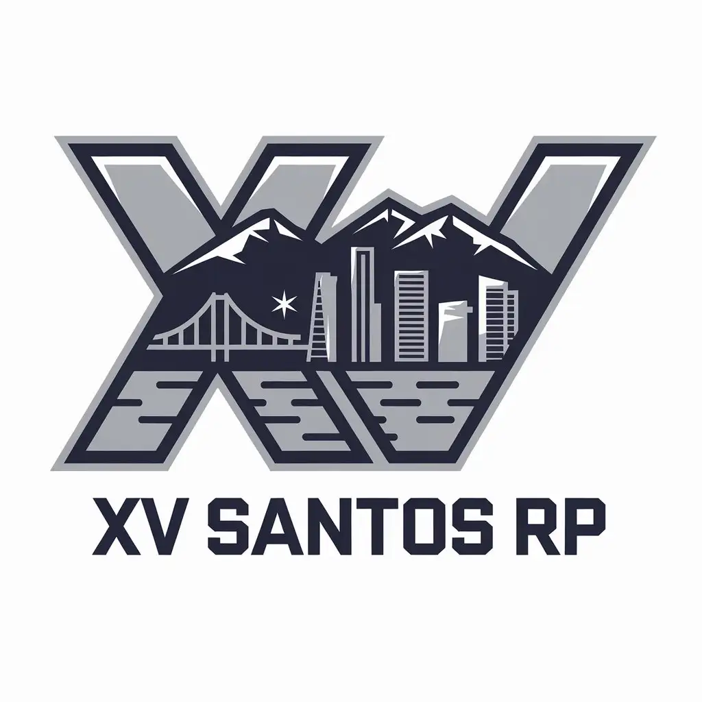 LOGO Design for XV Santos Rp Modern Vector with Los AngelesInspired Theme and Clear Background