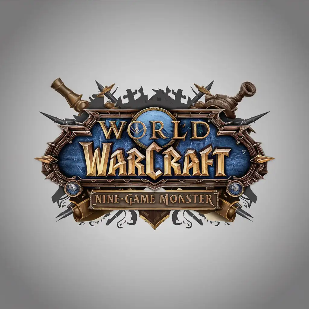 LOGO Design for NineGame Monster World of WarcraftInspired Armor Blacksmith and Runes with Custom Font