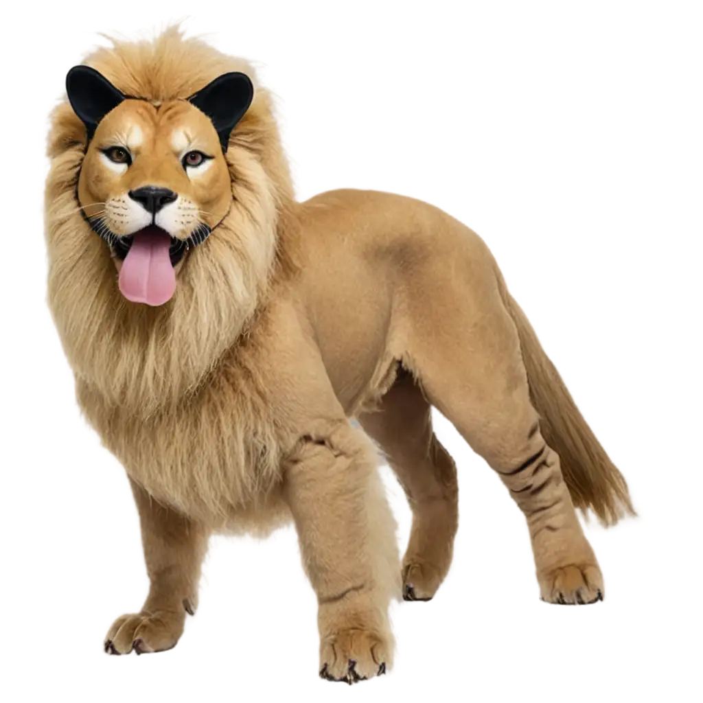 Adorable-Dog-in-Lion-Mask-PNG-A-Unique-and-HighQuality-Image-for-Creative-Projects