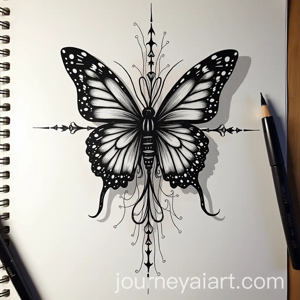 RealAI-Art-Prompt-Expansionistic-Beautiful-Tattoo-Pattern-on-Paper