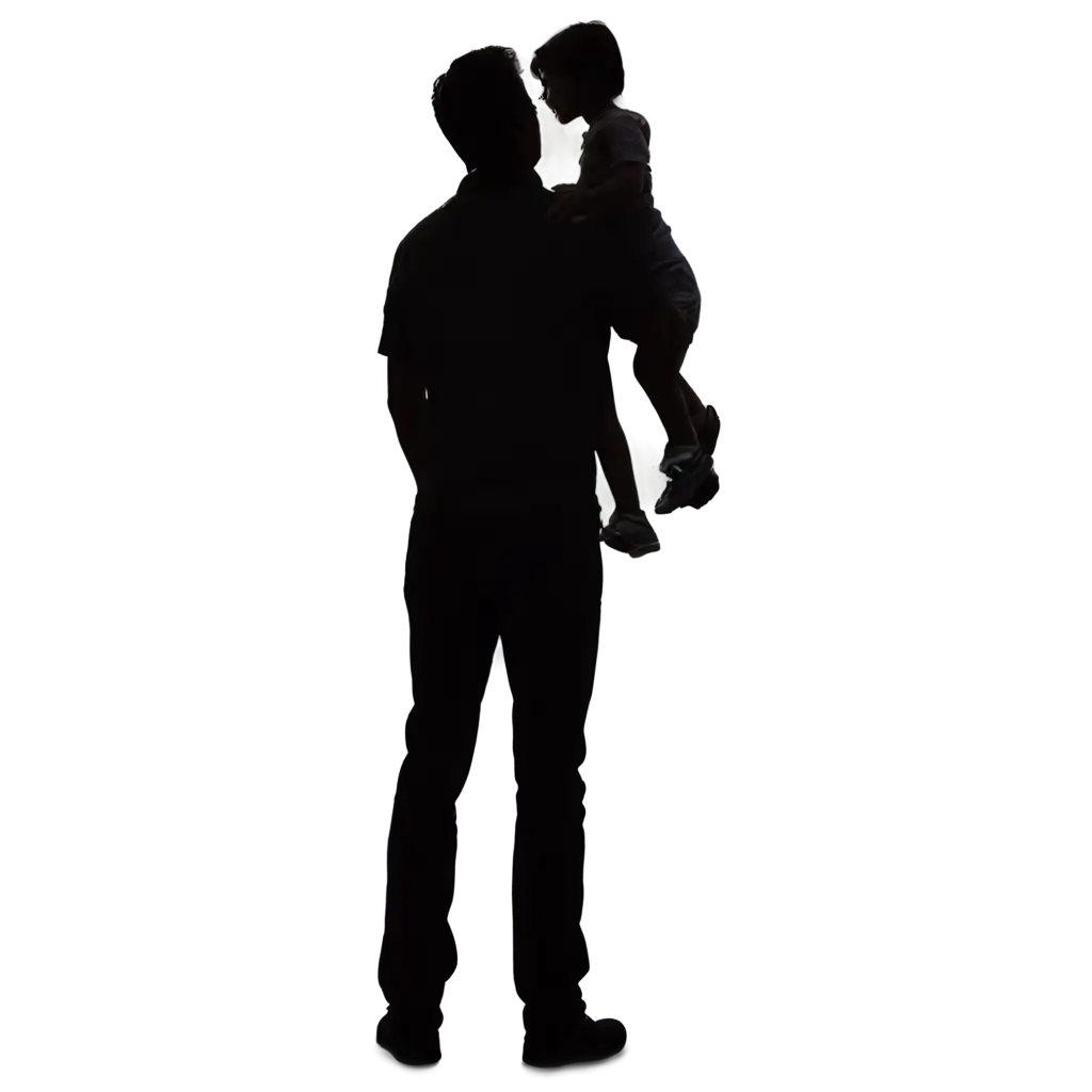 Silhouette-of-a-Father-Standing-and-Looking-at-the-Sky-HighQuality-PNG-Image-for-Various-Uses