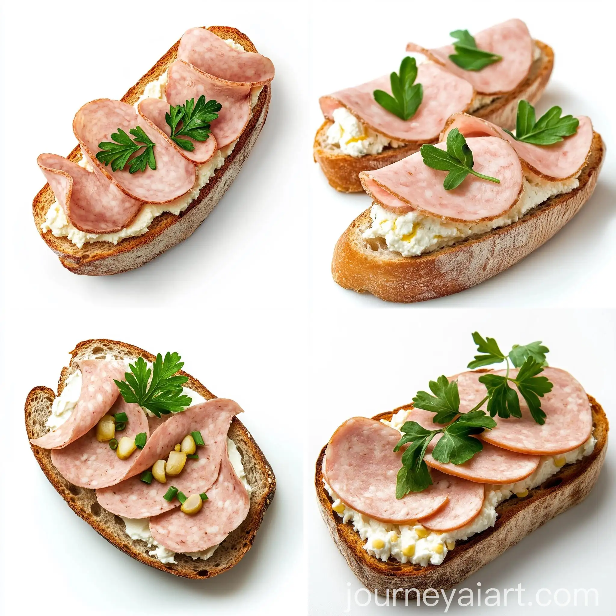 Spicy-Sausage-with-Cream-Cheese-Spread-on-Bread