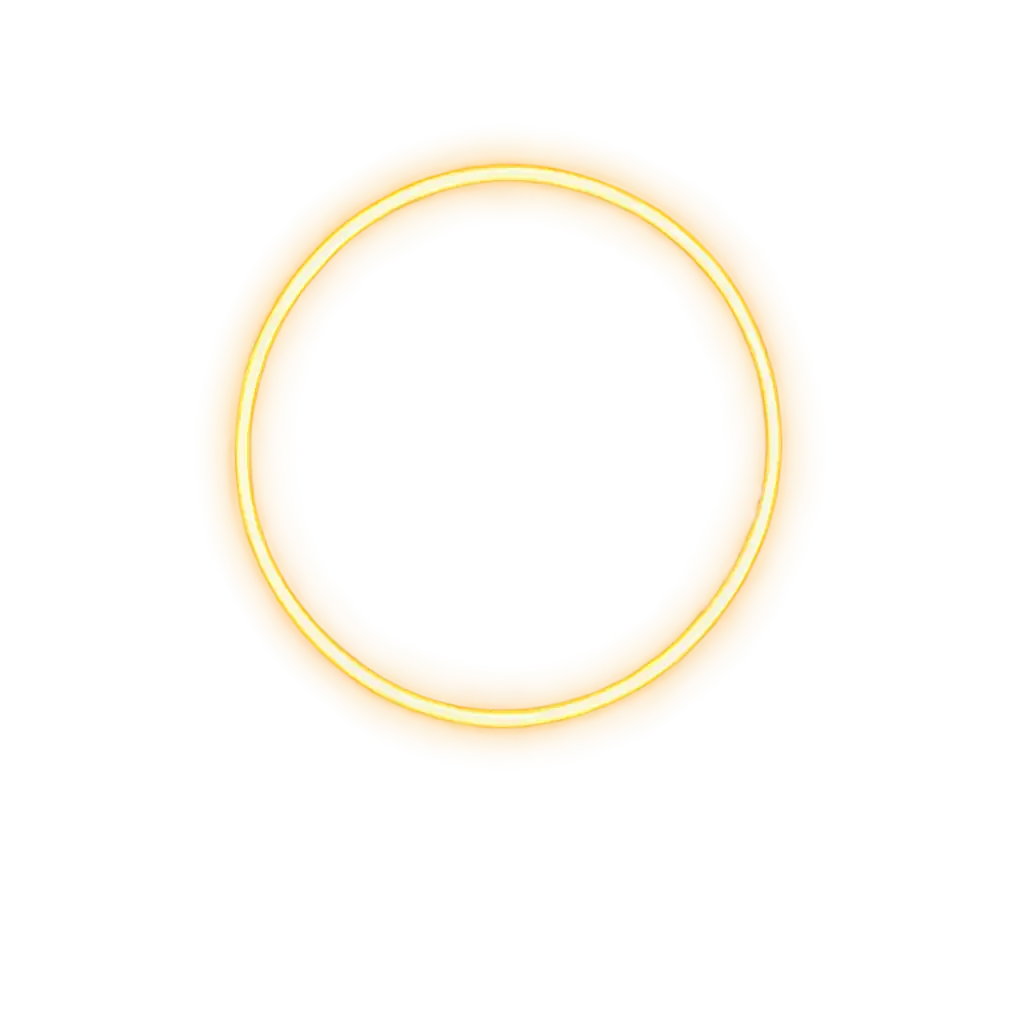 Stunning-Empty-Circle-with-Yellow-Glowing-Edge-HighQuality-PNG-for-Versatile-Use