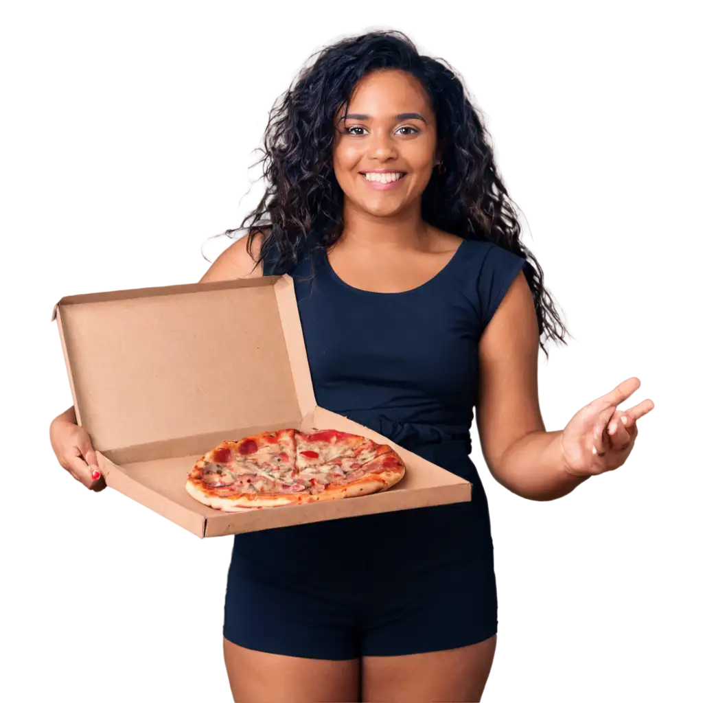 HighQuality-PNG-Image-of-a-Black-Girl-Holding-a-Pizza-Capturing-Diversity-and-Joy