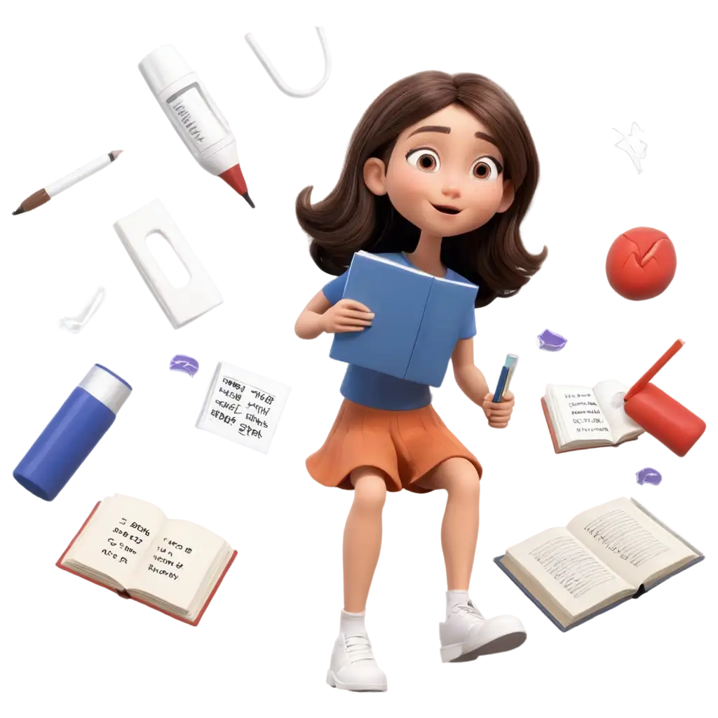 Exam-Time-Girl-Animated-PNG-Surrounded-by-Study-Materials-HighQuality-Digital-Art-for-Education-and-Inspiration