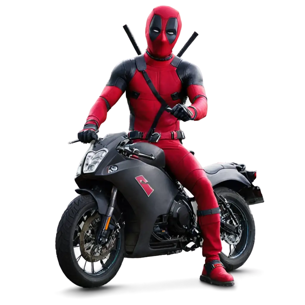 Deadpool-Riding-a-Motorbike-Facing-the-Camera-HighQuality-PNG-Image