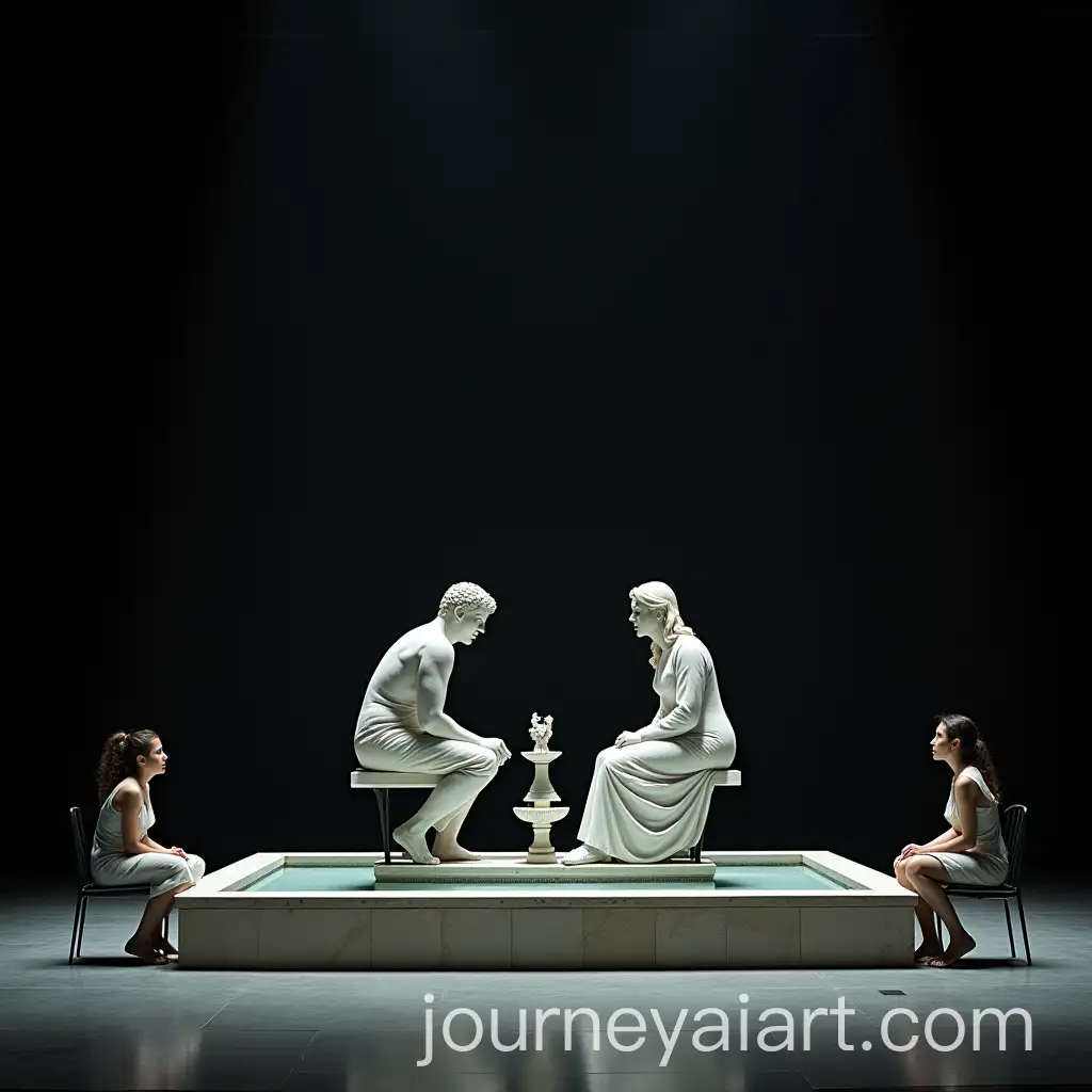 Dramatic-Theater-Scene-with-Fountain-and-Conflict-Sculptures