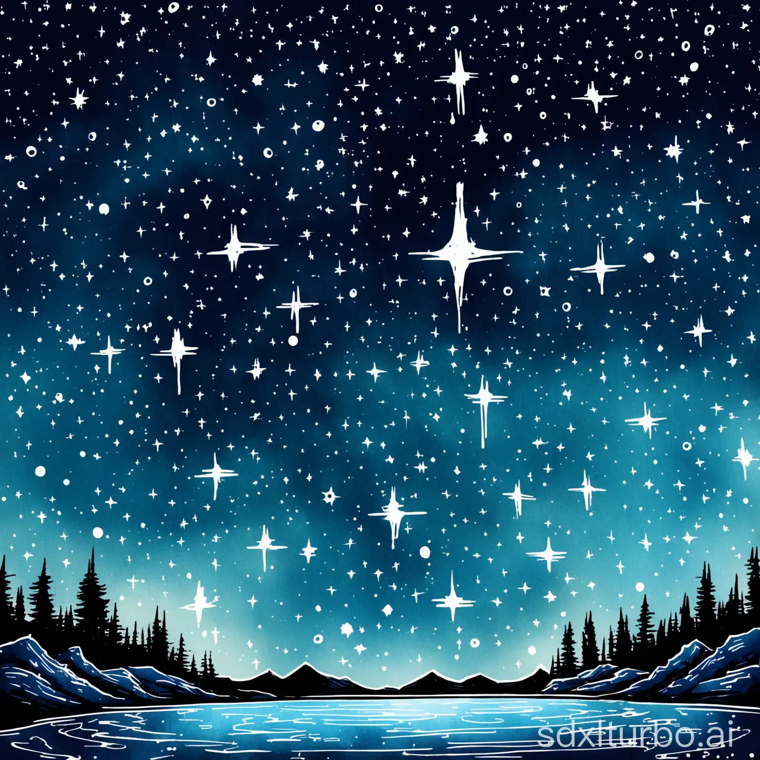 Celestial-Big-Dipper-in-Water-and-Ink-Style