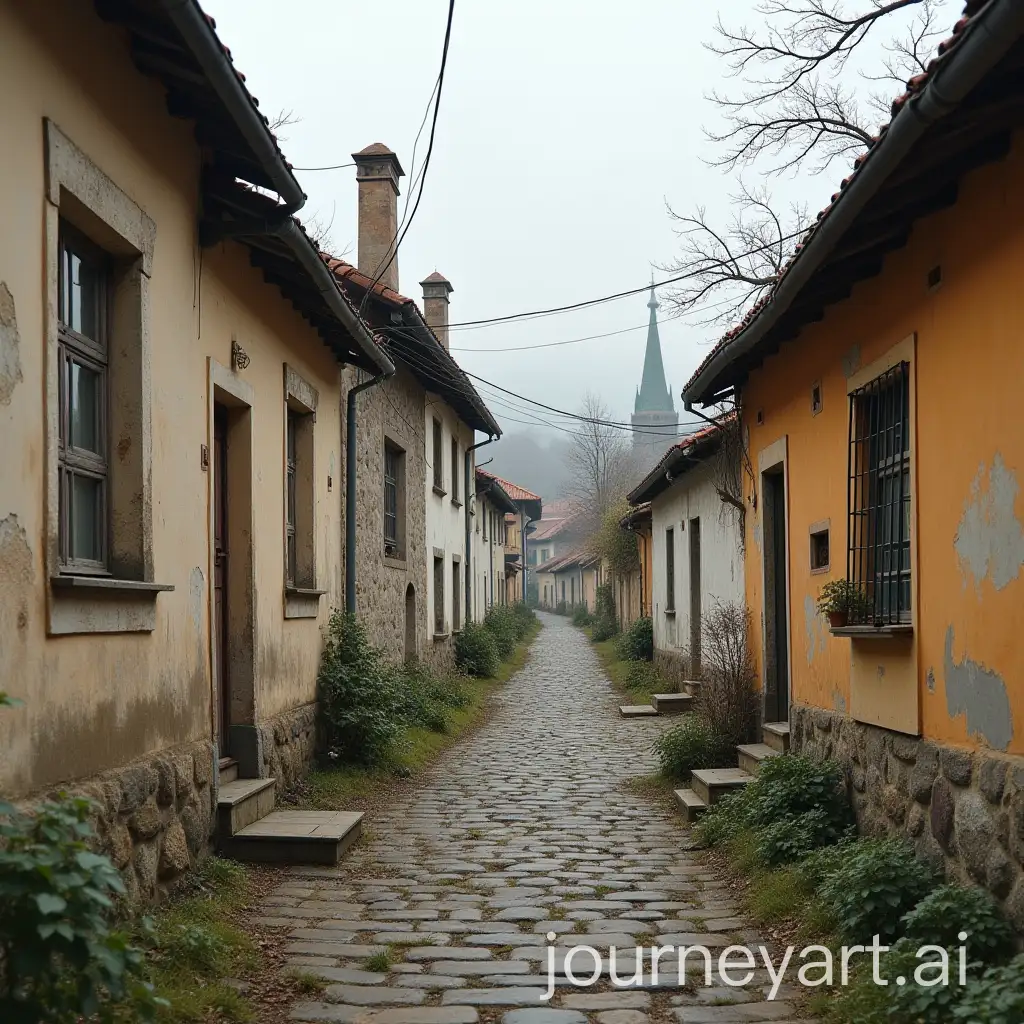 Panoramic-View-of-a-Timeless-Small-Town-with-Narrow-Alleys-and-WellKept-Houses