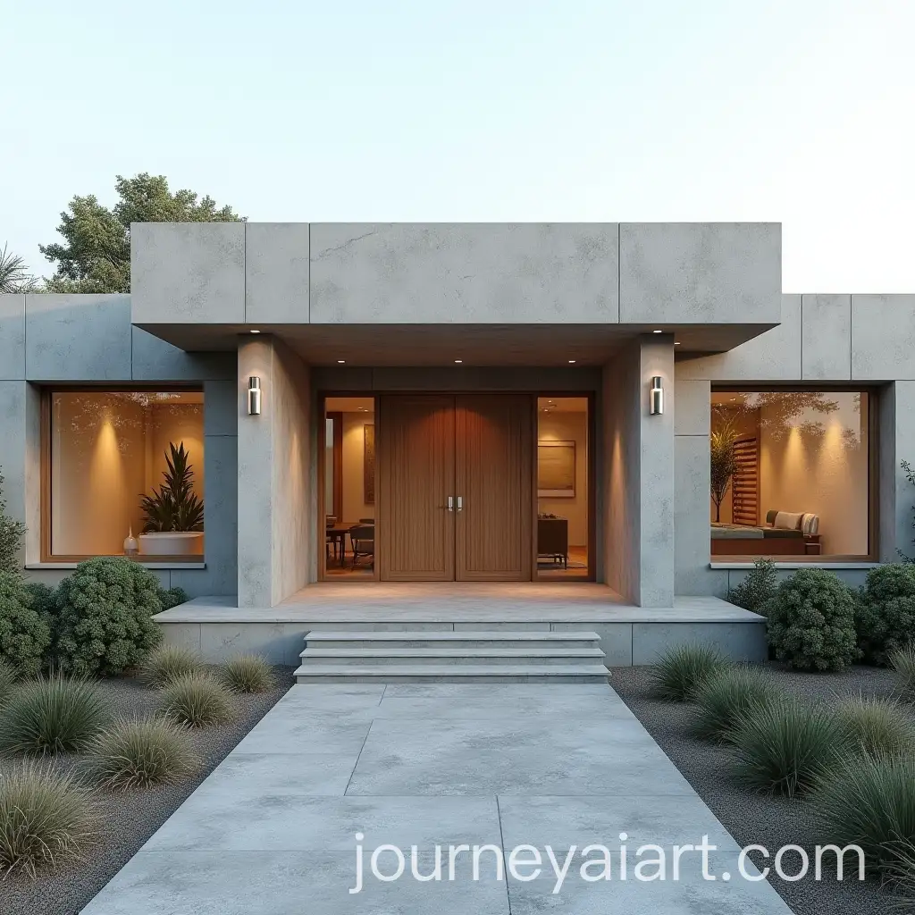 Photorealistic-Brutalist-OneFloor-House-with-Geometric-Lines