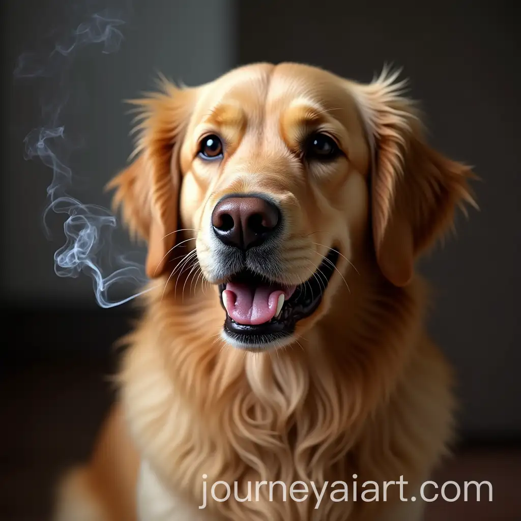 Golden-Retriever-Smoking-Cigar-Playful-Canine-with-Cigar-in-Mouth