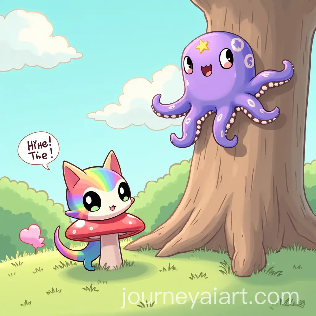 ChibiAI-Image-Prompt-ExpansionStyle-Fantasy-Creatures-in-a-Sunny-Meadow-with-Vibrant-Ghibli-and-Adventure-Time-Style