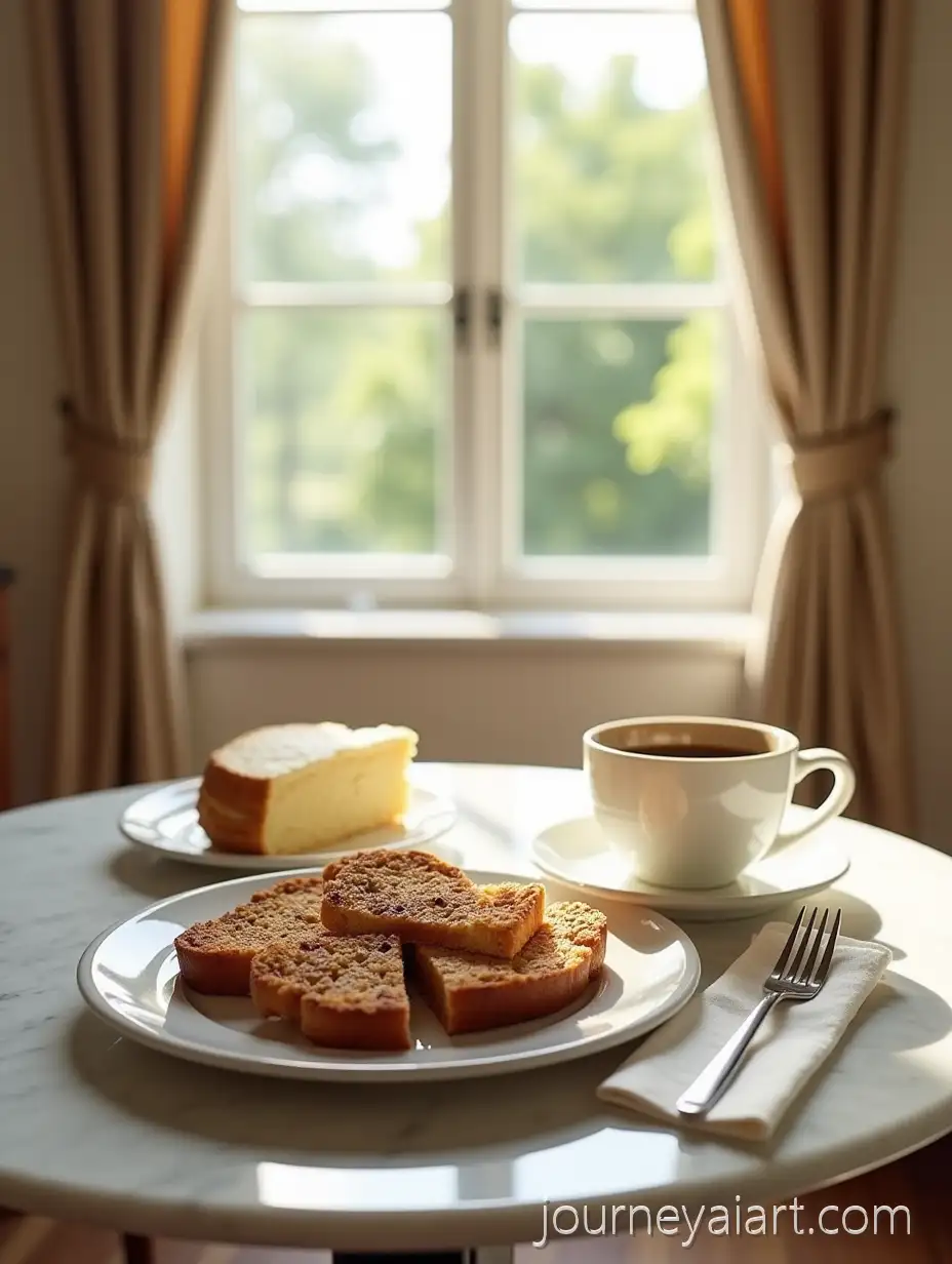 Luxurious-Breakfast-Scene-with-Marble-Table-and-Bright-WindowLuxurious-breakfast-scene
