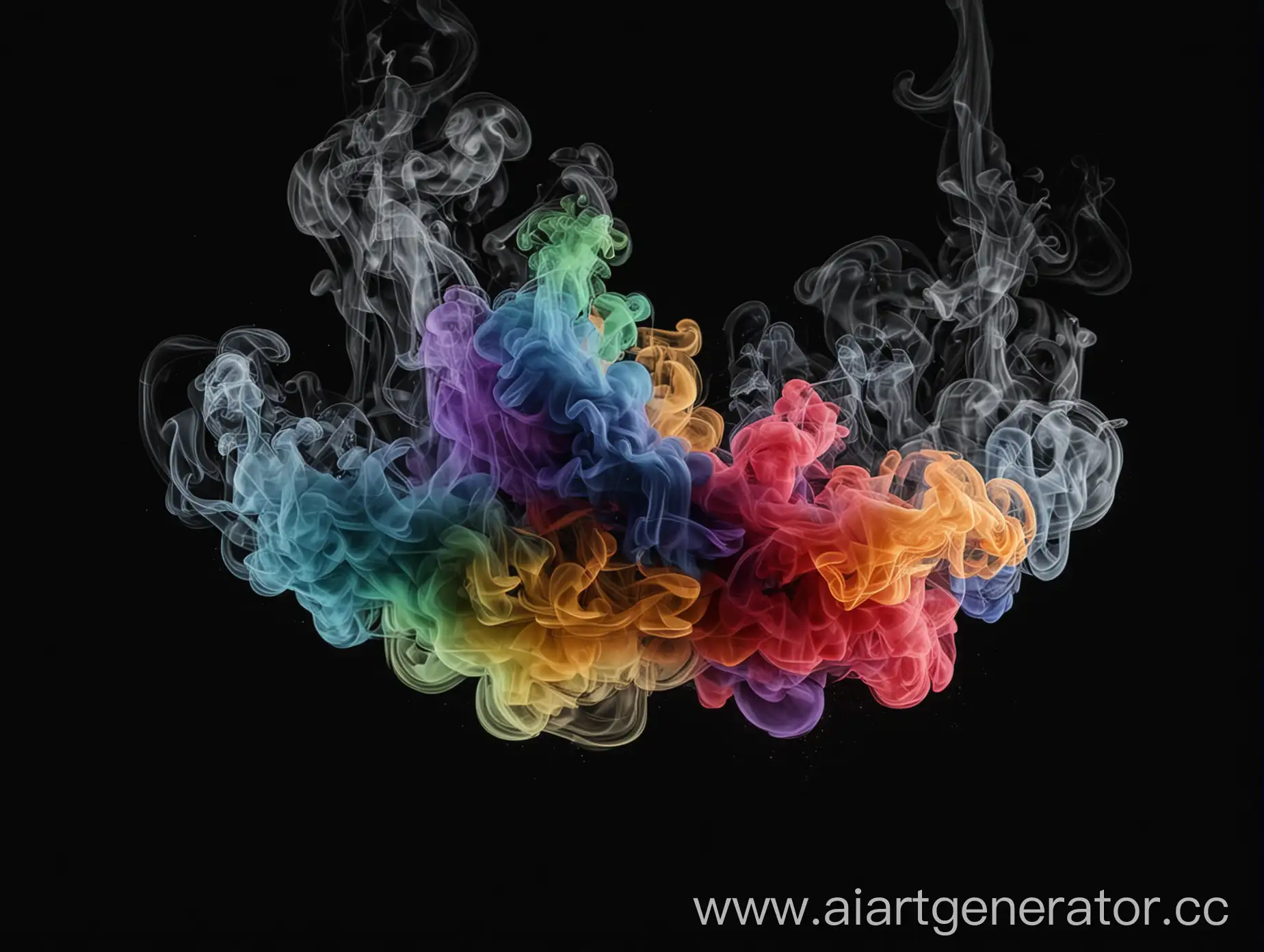 RGB Smoke. Black background