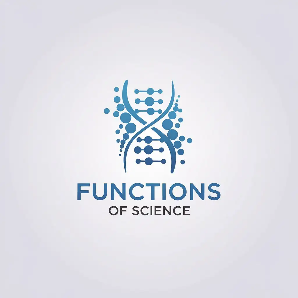 LOGO Design for Functions of Science Minimalistic DNA Symbol for Education Industry with Fading Molecule Effect