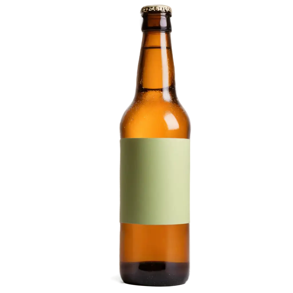 HighQuality-PNG-Image-of-a-Brandless-Beer-Bottle-for-Versatile-Applications