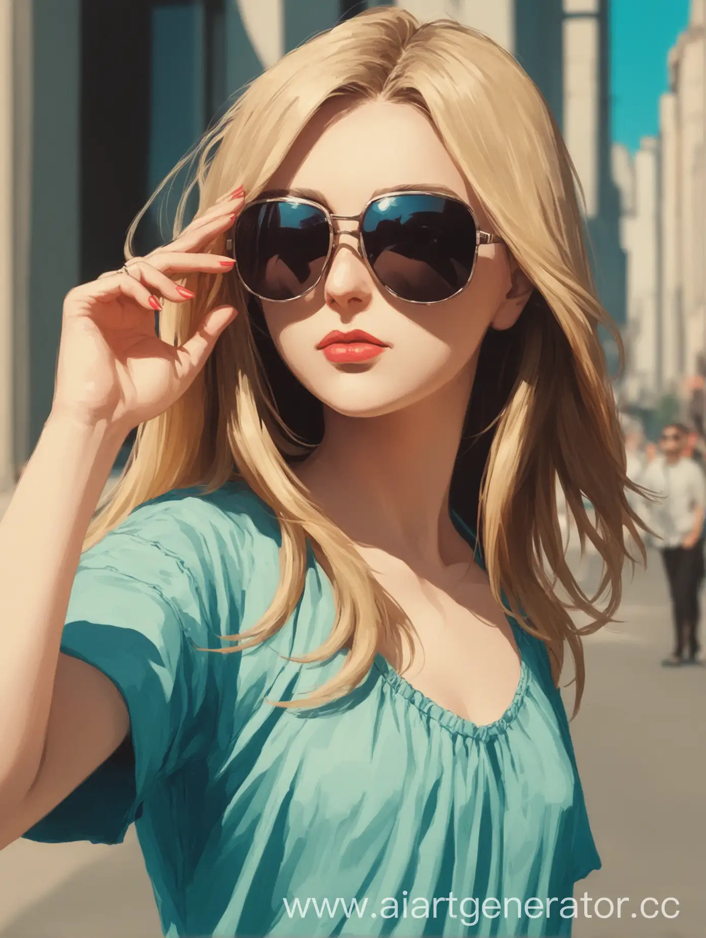 Young-Girl-in-Fashionable-Sunglasses