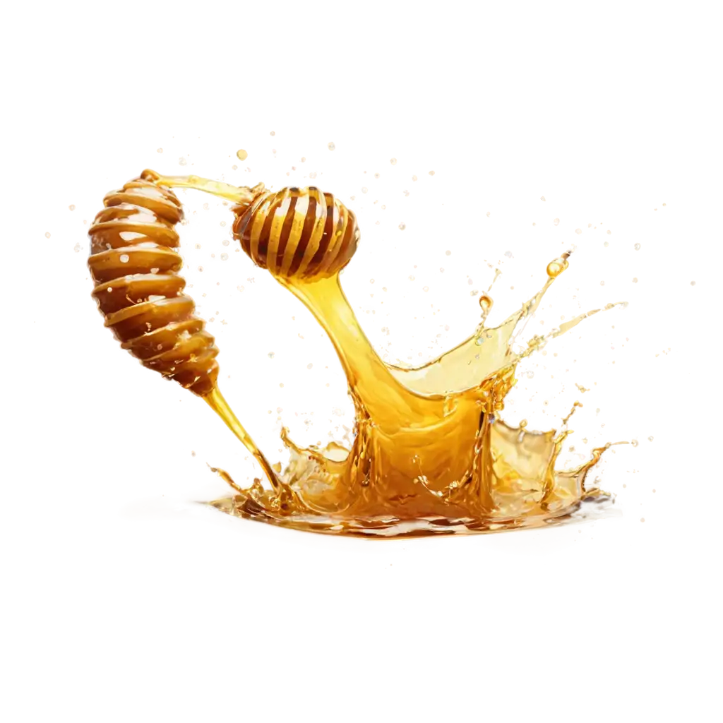 HighQuality-PNG-of-Water-and-Honey-Splash-Effect-Perfect-for-Vivid-Visuals