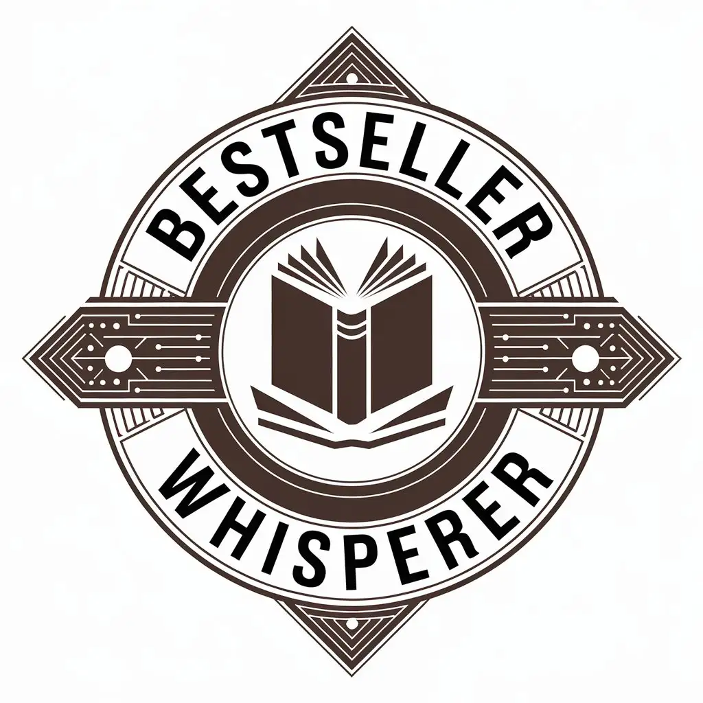 LOGO Design for Bestseller Whisperer Vector Book Symbol for Internet Industry