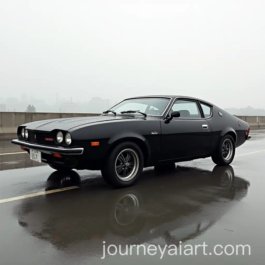 1974-Mitsubishi-Coupe-and-Toyota-Celica-GT-Fastback-in-Black-Side-Rear-View