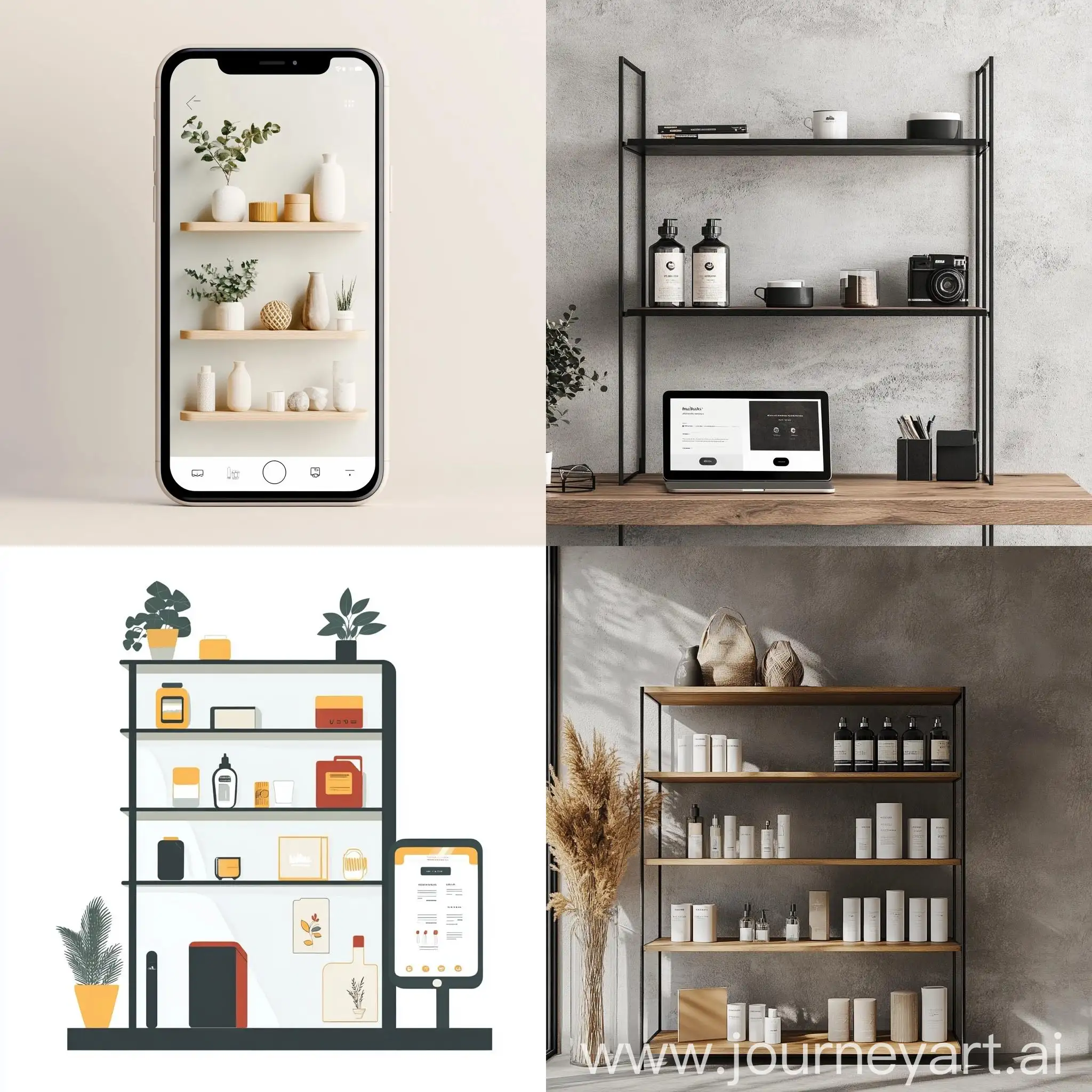 Modern-Mobile-Design-with-Shelves-and-Items-Displayed