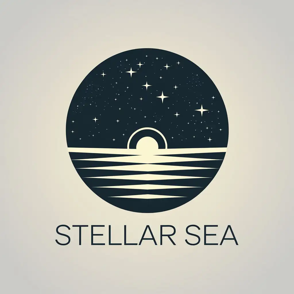 a vector logo design,with the text "stellar sea", main symbol:stellar seas,Moderate,clear background