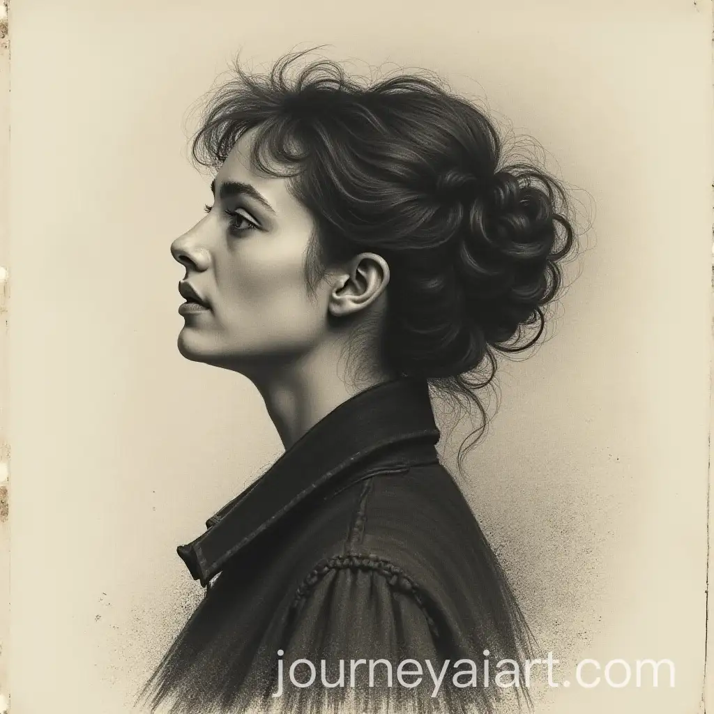 Antique-Charcoal-Drawing-of-a-Vintage-Portrait
