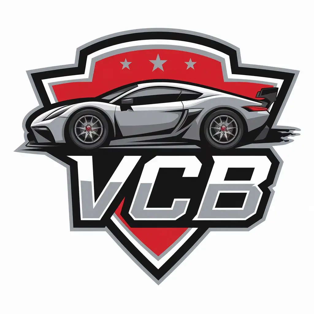 LOGO Design for VCB Racing Car Symbol for Automotive Industry with Clear Background