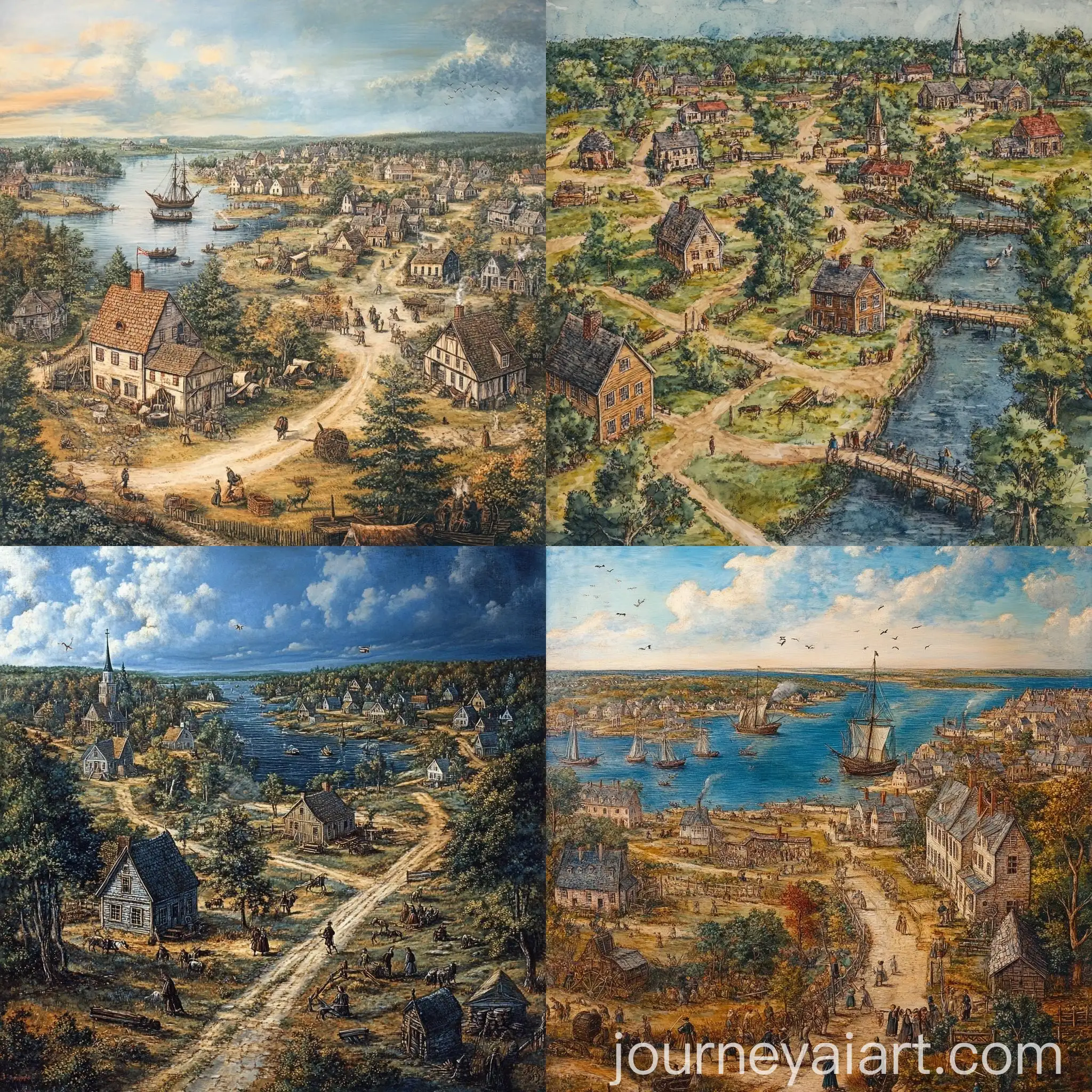 Historical-Scene-of-Salem-Village-Massachusetts-in-1692