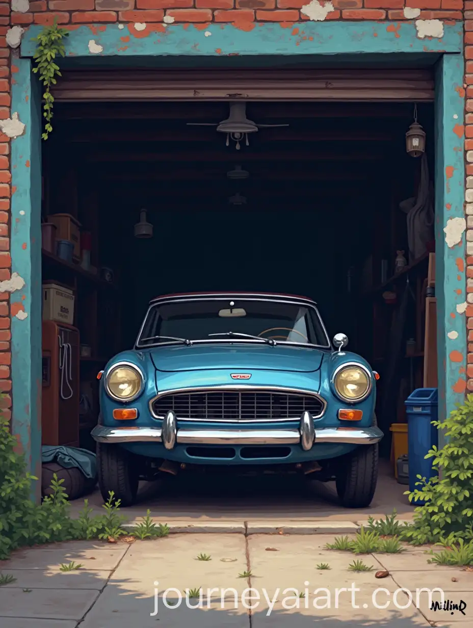 Vintage-Porsche-in-a-Dusty-Garage-Awaiting-Restoration