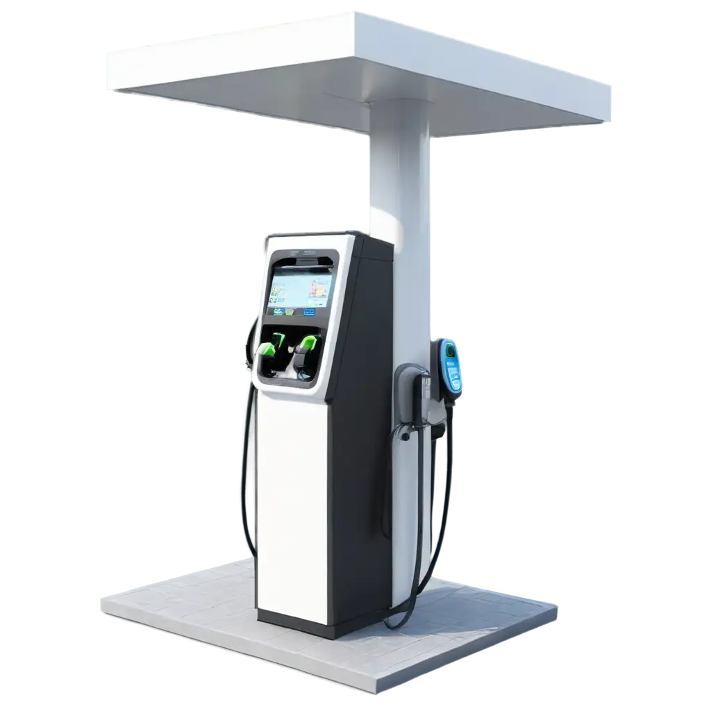 Modern-Electrocar-at-a-CuttingEdge-Gas-Station-PNG-Image-for-HighQuality-Visual-Content