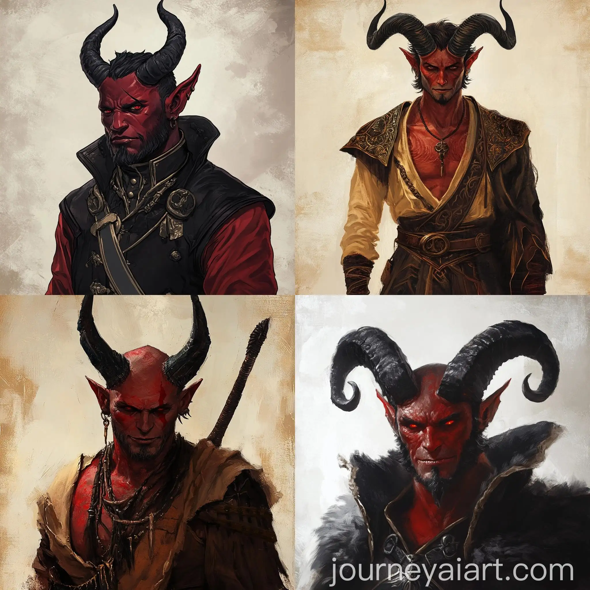 Devil-in-Human-Disguise-with-Black-Horns-and-Red-Skin