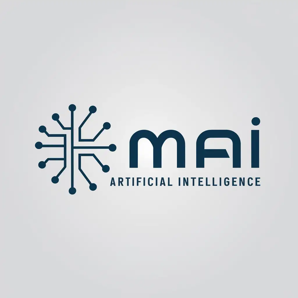 LOGO Design for mAi Vector with Artificial Intelligence Theme for Technology Industry