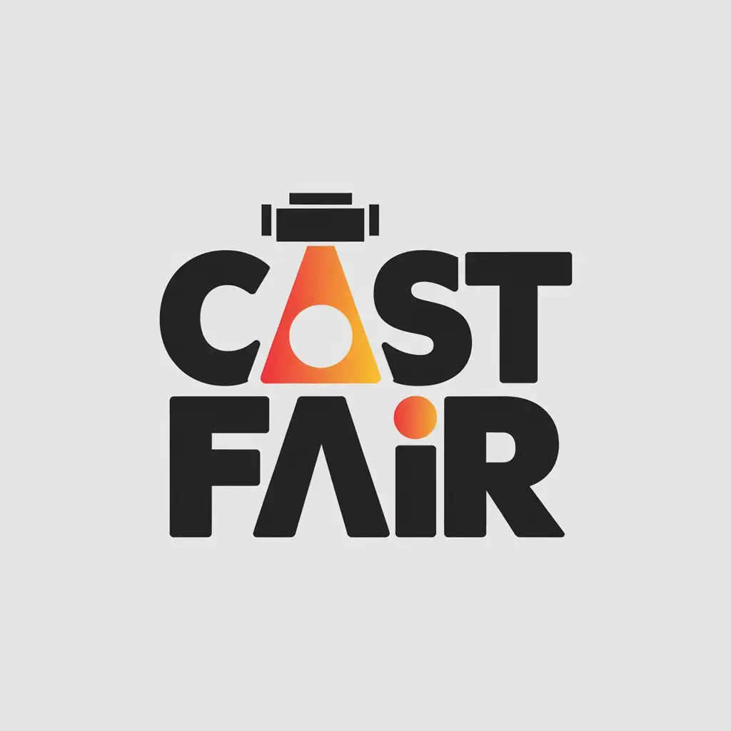 LOGO Design for Castfair Spotlight on Diversity with Modern Vector Style for Entertainment Industry