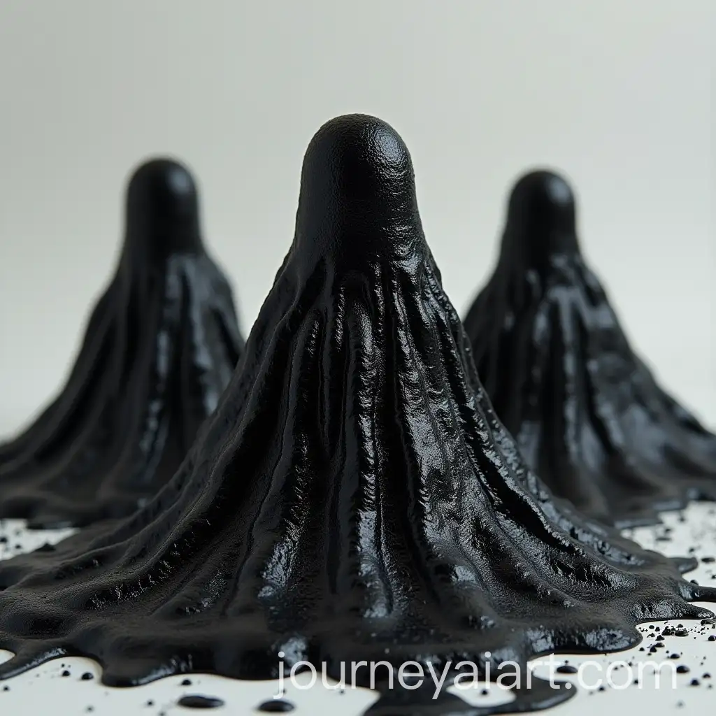 Abstract-Black-Goo-Figures-in-Trios