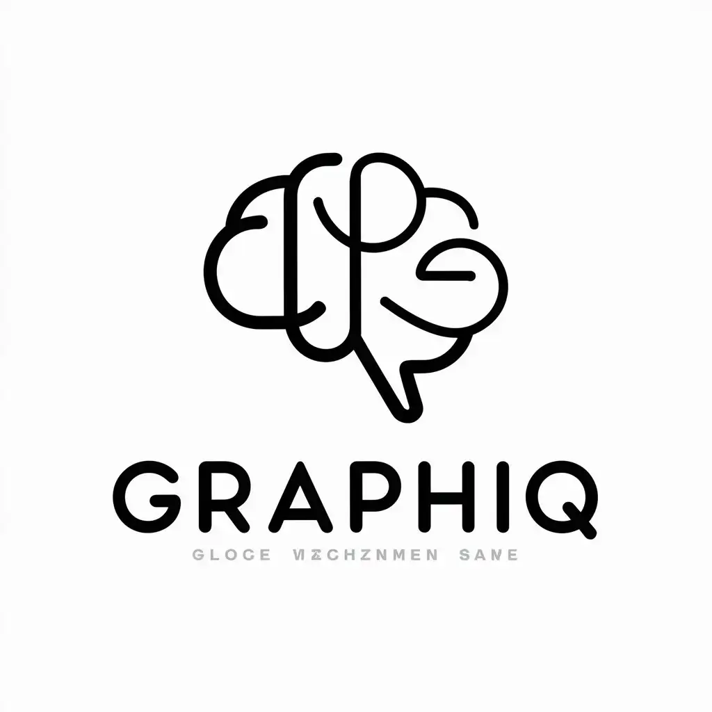 LOGO Design For Graphiq Brain Symbol in Vector Logo Design for Education Industry