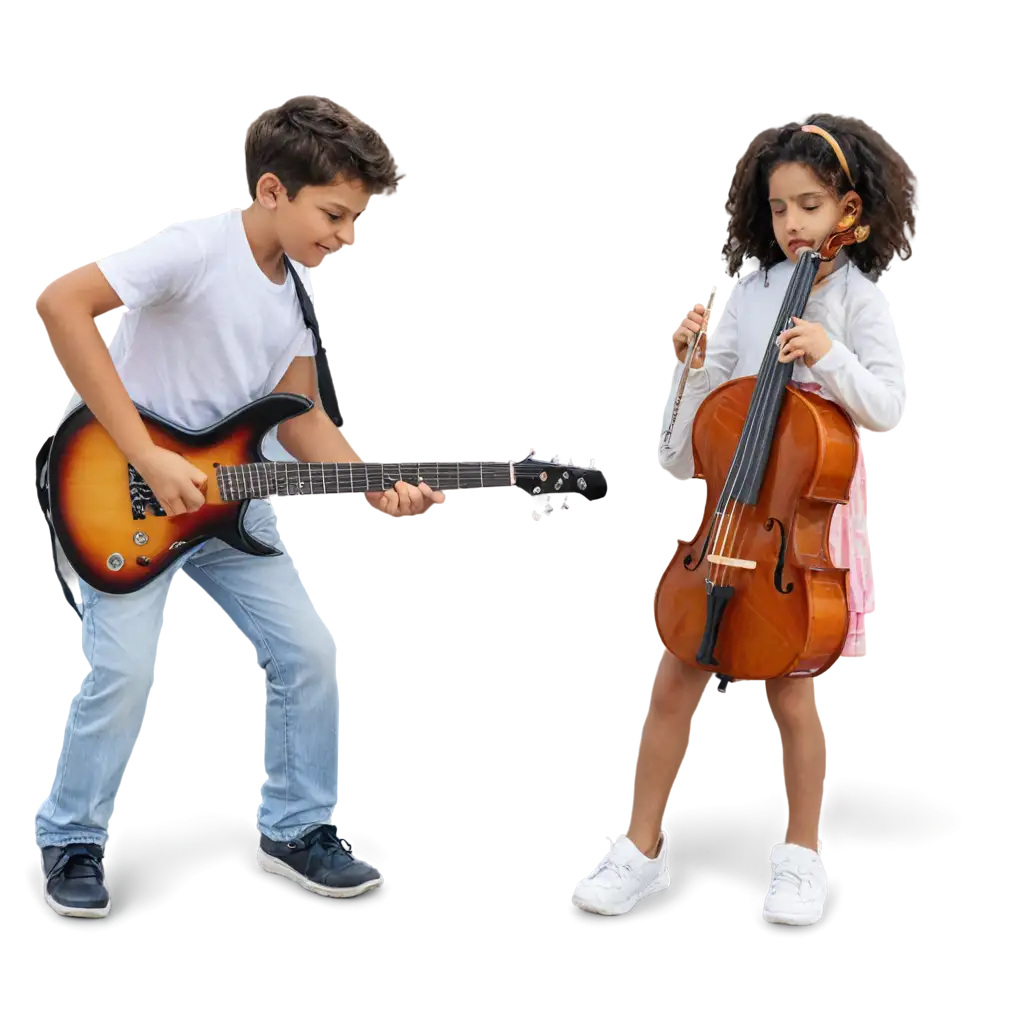 Kids-Playing-Musical-Instruments-PNG-Image-Vibrant-and-HighQuality-Visual-for-Creative-Projects