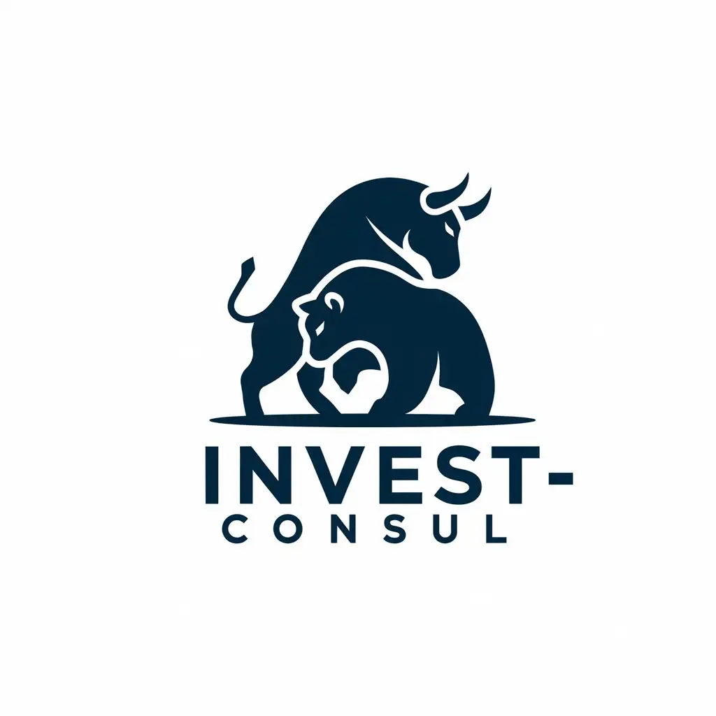 LOGO-Design-for-INVESTCONSUL-Vector-Logo-with-Bull-and-Bear-Symbol-for-Finance-Industry