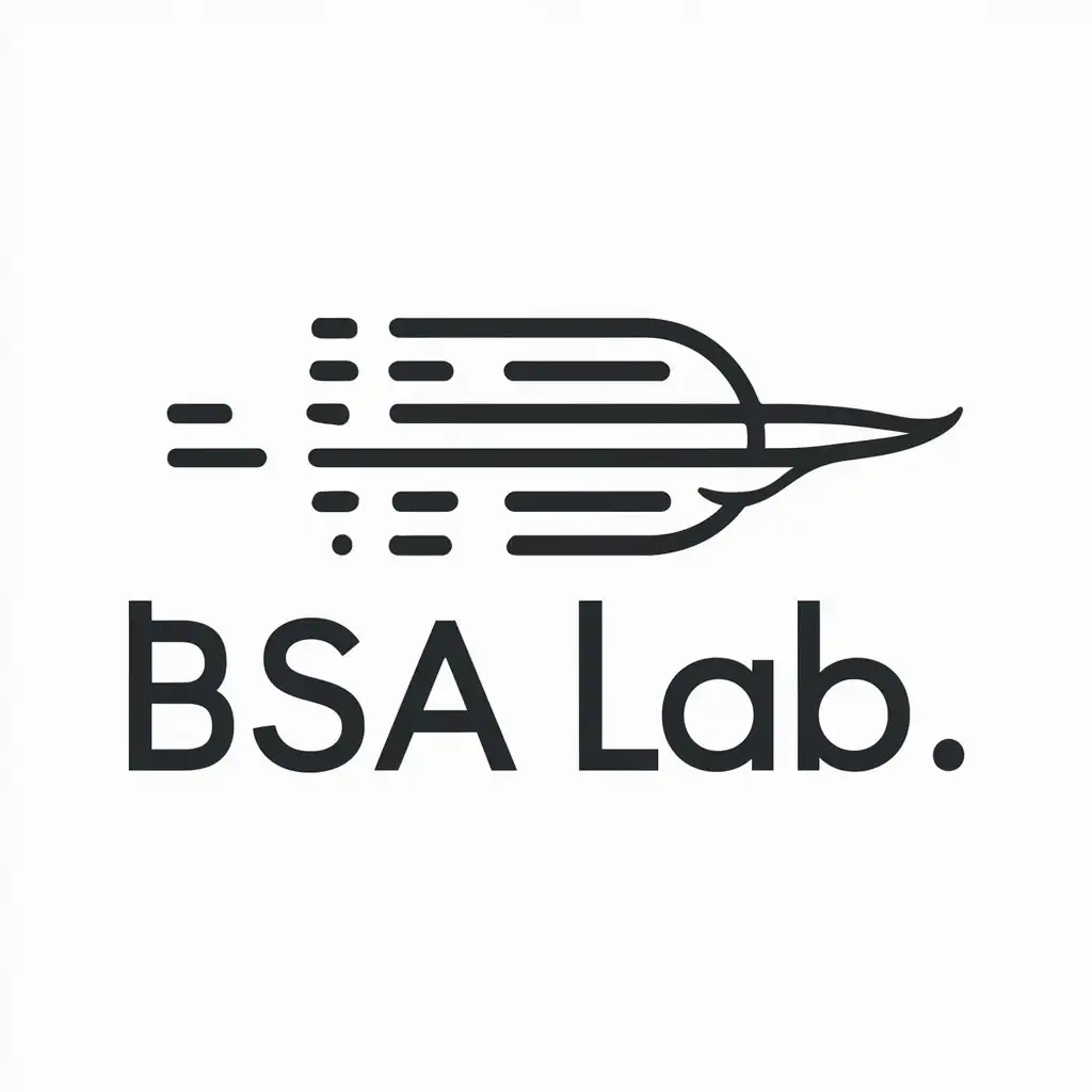 a logo design,with the text "BSA Lab.", main symbol:programming,Moderate,be used in Internet industry,clear background