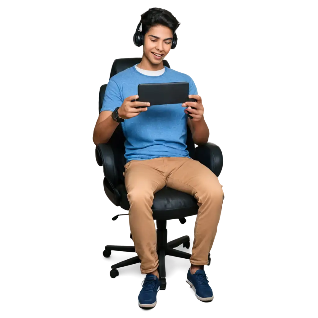 Young-Indian-Boy-Gaming-on-Mobile-HighQuality-PNG-Image-for-Dynamic-Online-Use