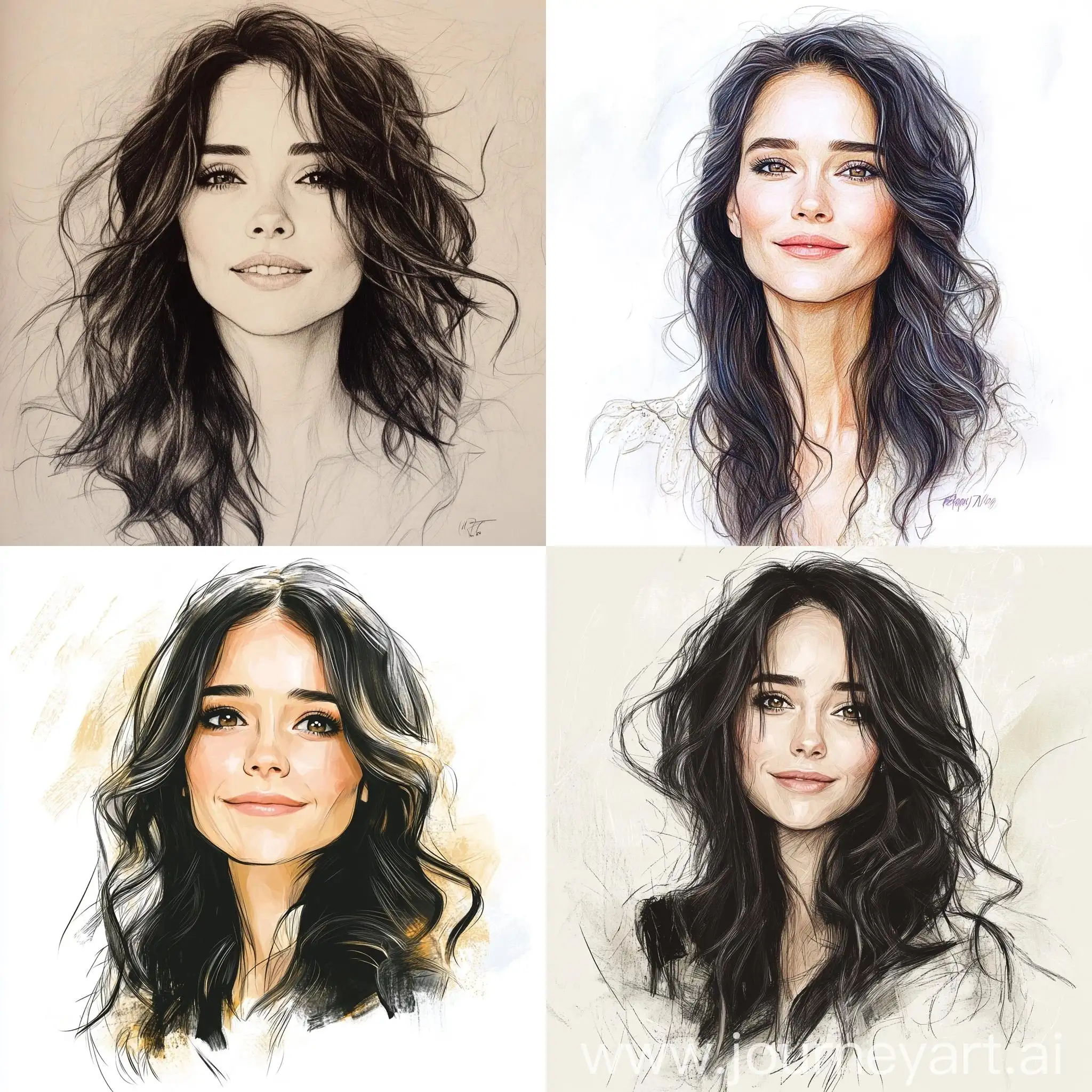 Artistic-Portrait-of-Abigail-Spencer-Capturing-Beauty-and-Grace-with-Whimsical-Flair