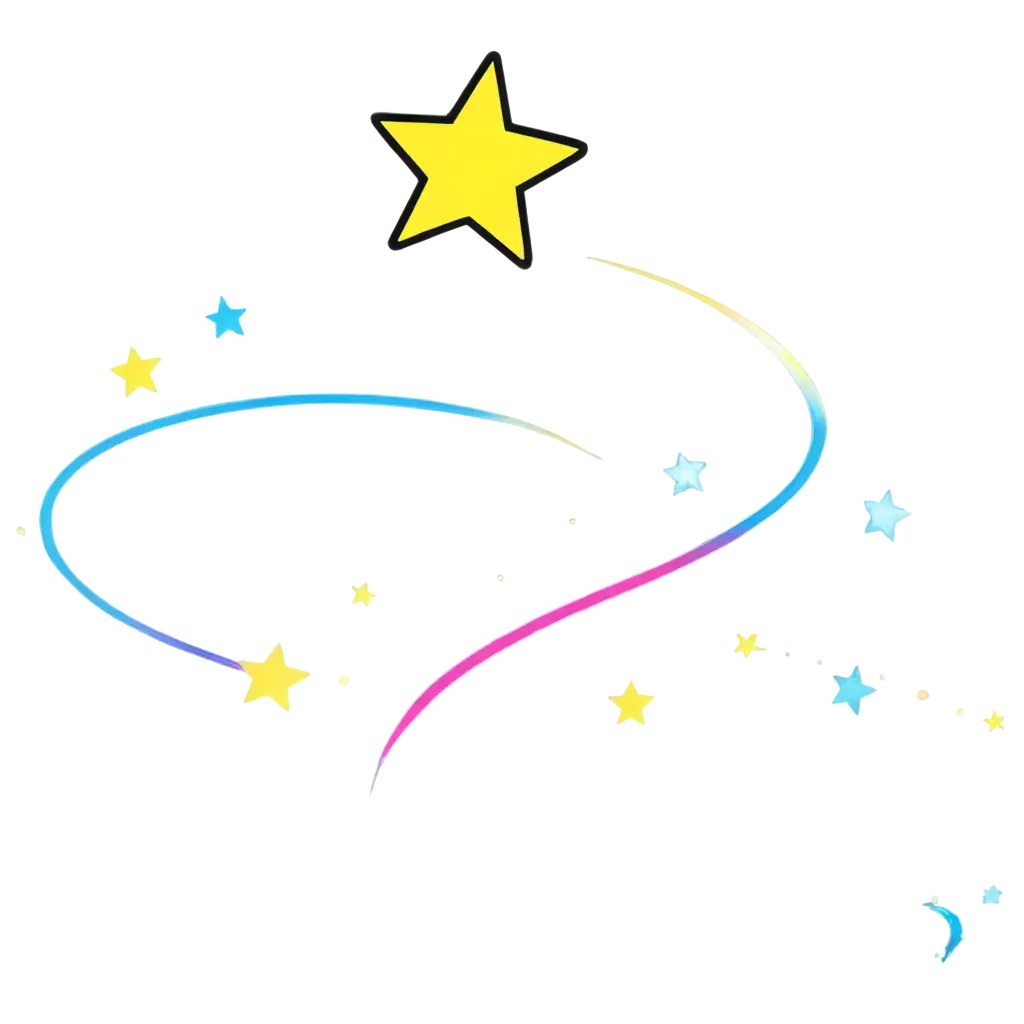 Vibrant-Swirling-Galaxy-with-Shooting-Star-Cartoon-Cutie-Mark-PNG-Image