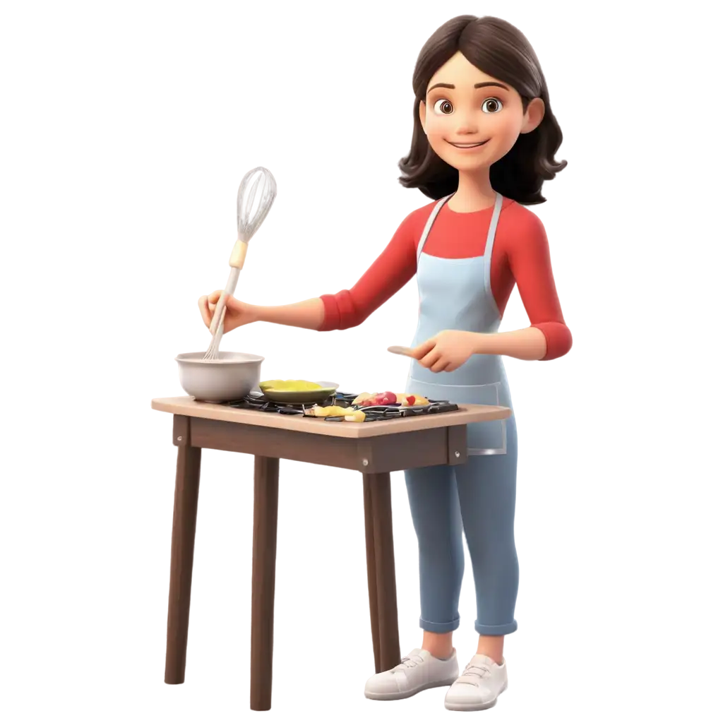 HighQuality-Kids-Cooking-3D-Model-PNG-Engaging-and-Realistic-Visual-Representation