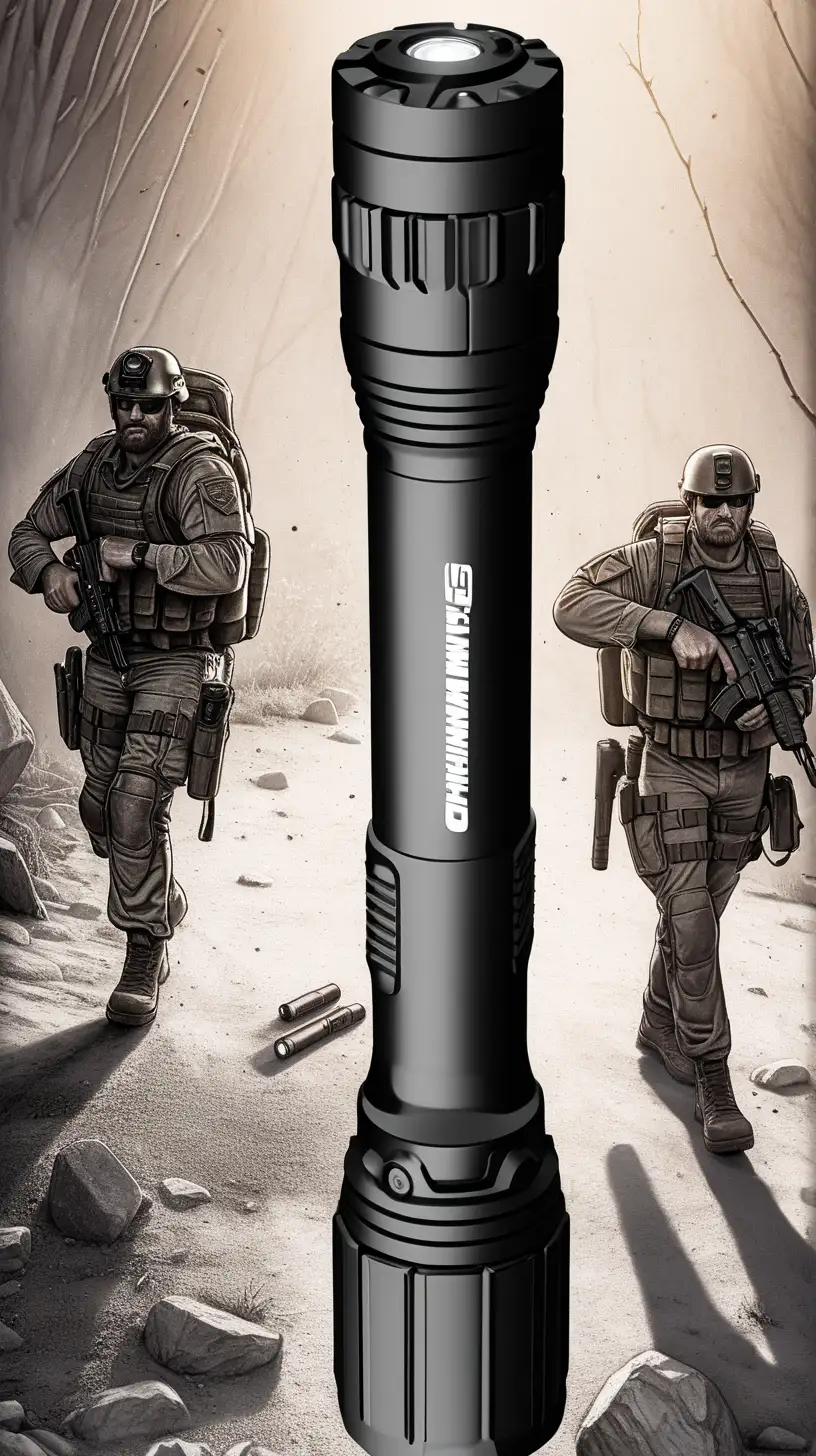 Comic Book Style Tactical Flashlight