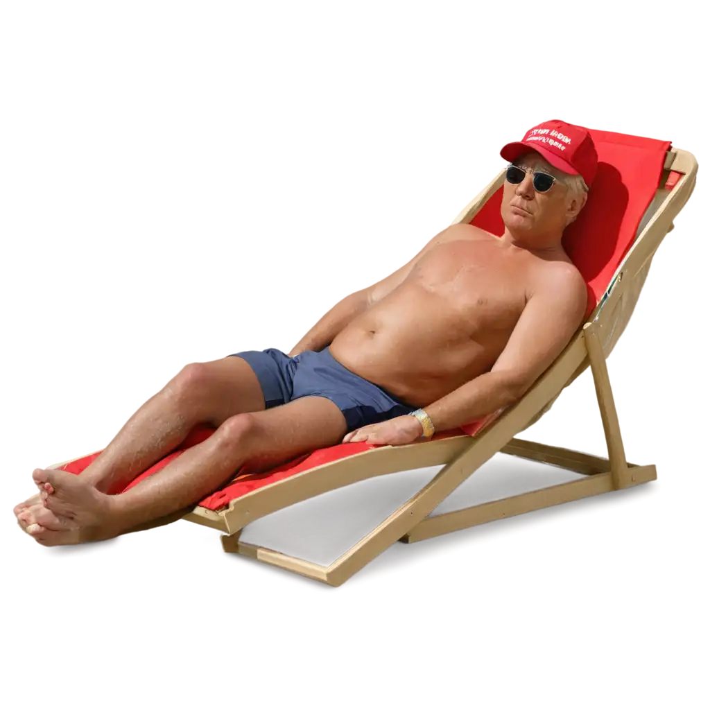 Trump-Sunbathing-on-a-Beach-PNG-HighQuality-Image-for-Various-Digital-Uses