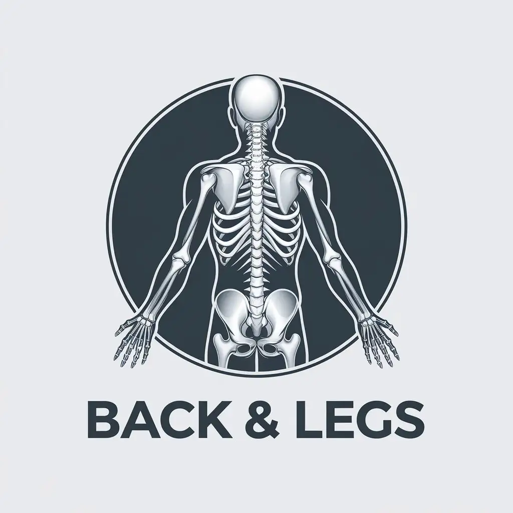 LOGO Design for Back Legs Vector with Person Symbol for Medical Dental Industry